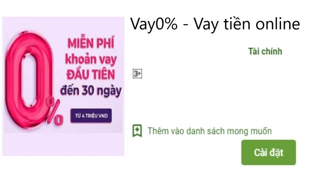 Tải app VAY0% Apk vay tiền nhanh online 5 Triệu 1 VAY0%