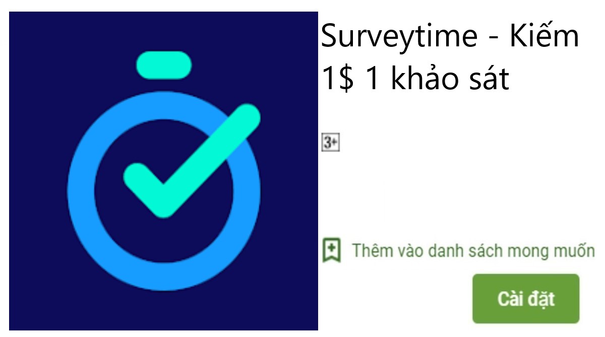 Read more about the article Surveytime là gì ? Tải app Surveytime kiếm 1$ cho 1 khảo sát